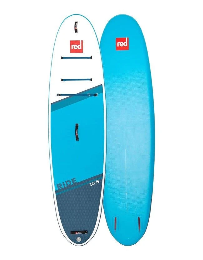 Red Paddle Co. Red Paddle Co 10'6 Ride MSL Inflatable SUP + Cruiser Tough Paddle White-Blue-Dark Blue - Afbeelding 2