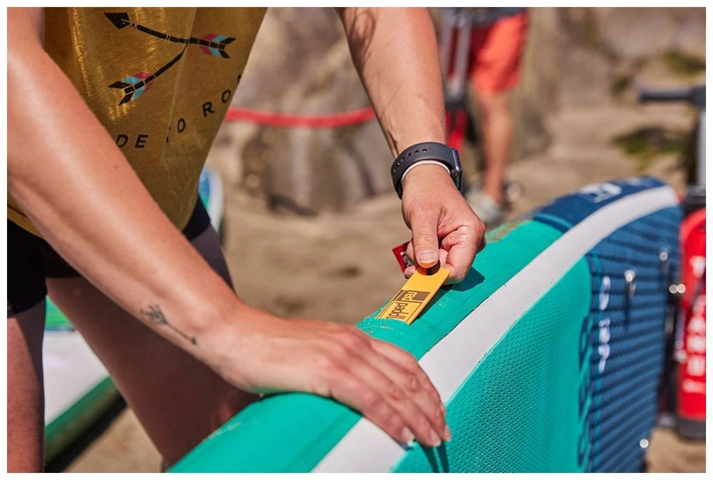 Red Paddle Co. Red Paddle Co 12'0 Voyager MSL Inflatable SUP + Hybrid Tough Paddle White-Teal-Dark Blue - Afbeelding 5