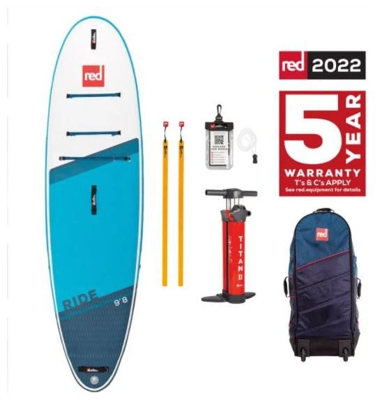 Red Paddle Co. Red Paddle Co 9'8 Ride MSL Inflatable SUP White-Blue-Dark Blue - Afbeelding 5